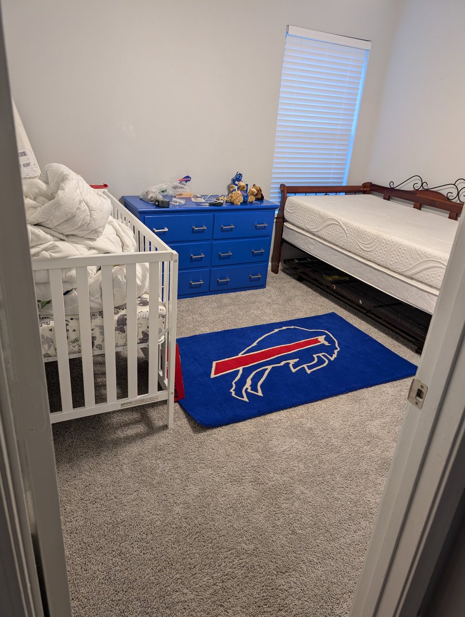 Dyllion17's tweet photo. @BuffaloBills can you help with our baby room?
#BillsMafia https://t.co/MJEyE7K5SE