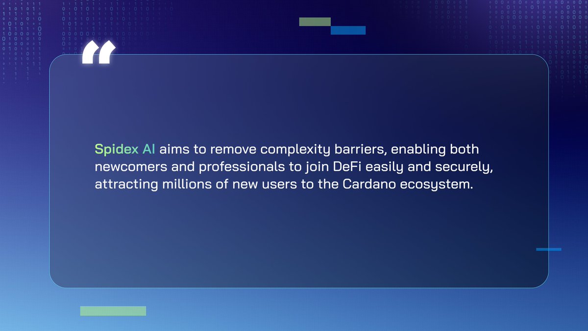 ✨ FROM IDEA TO IMPACT: SPIDEX AI’S JOURNEY ✨

It all started with a simple question: “Why not let AI handle DeFi for us?”

🌐 With <a href="/Spidex_ag/">Spidex AI</a>, trading, farming, and portfolio management become as easy as natural language commands.
 🔹 AI Agents + on/off-chain data
 🔹 Smart