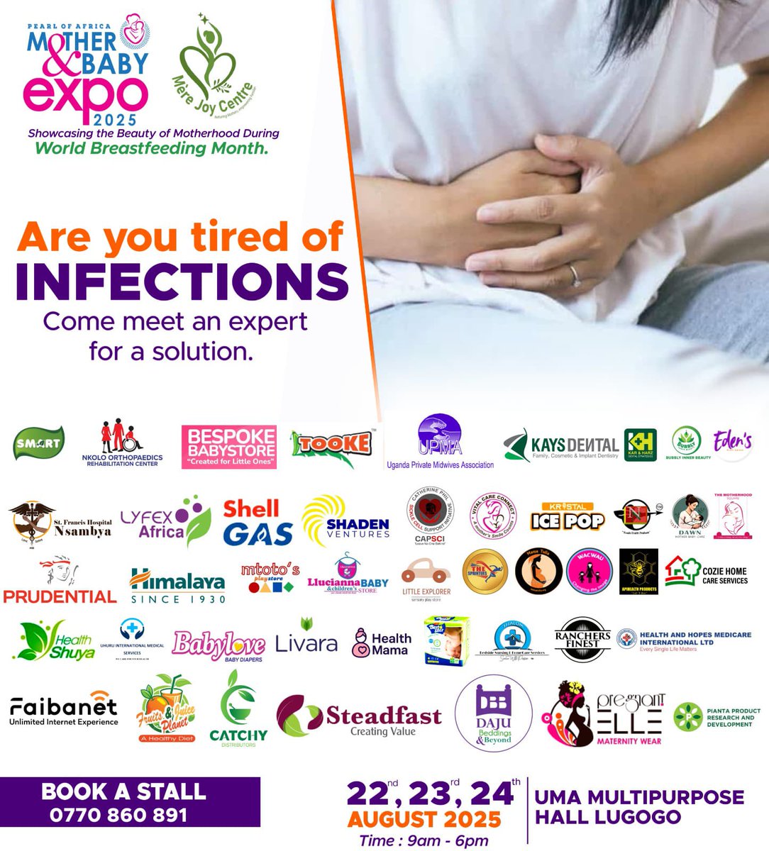 Dear ladies, are you battling with recurring infections?

Come tomorrow &amp; meet specialists ready to guide you at the M &amp; B EXPO – where care meets solutions.

Don’t only cope, conquer those infections tomorrow! 

Entry is FREE! See you there! 
#MotherAndBabyExpo2025 #SDG3