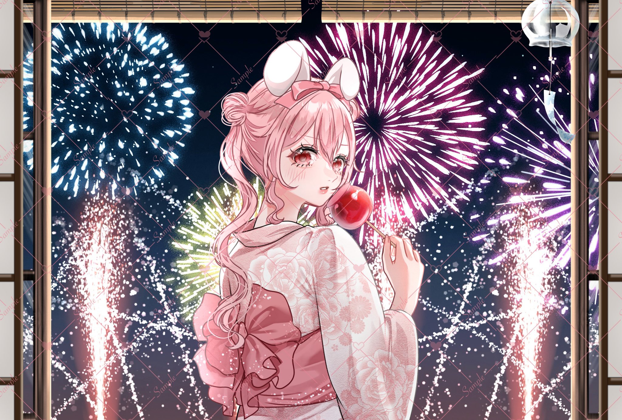 白塗　しだれ桜薩絵　中李　宗香 5809_grande.jpg?v=1639964687