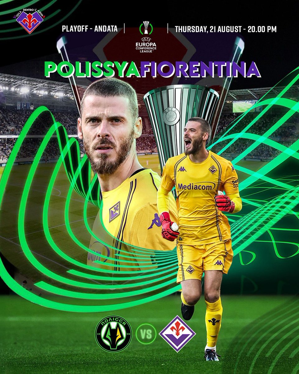 VDLA1926's tweet photo. FC POLISSYA vs FIORENTINA
🏆 ANDATA PLAY OFF-
 CONFERENCE LEAGUE @uefacom 
⏰ 20.00
🏟️ TATRAN ARENA - PRESOV ( SVK)
📺 @skysport @nowtvit @tv8it 

FORZA RAGAZZI!! 💜💜💜

#violadentrolanima #tifosiviolafavolosi💜 #playoff #andata #conferenceleauge #forzaviola💜 #fiorentina https://t.co/ce9z8ZnWdh