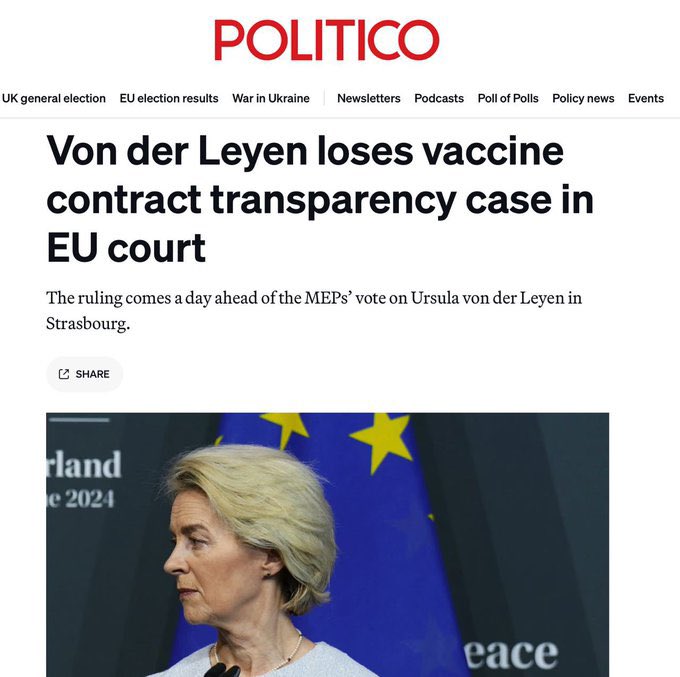 Karolina (@karolina_dr1) on Twitter photo <a href="/BowesChay/">Chay Bowes</a> Oh my 🤩 I hope this is valid!
Ursula is the EU’s destroyer and along with her husband, they made too much money from the covid vaccine. <a href="/BowesChay/">Chay Bowes</a> Oh my 🤩 I hope this is valid!
Ursula is the EU’s destroyer and along with her husband, they made too much money from the covid vaccine.