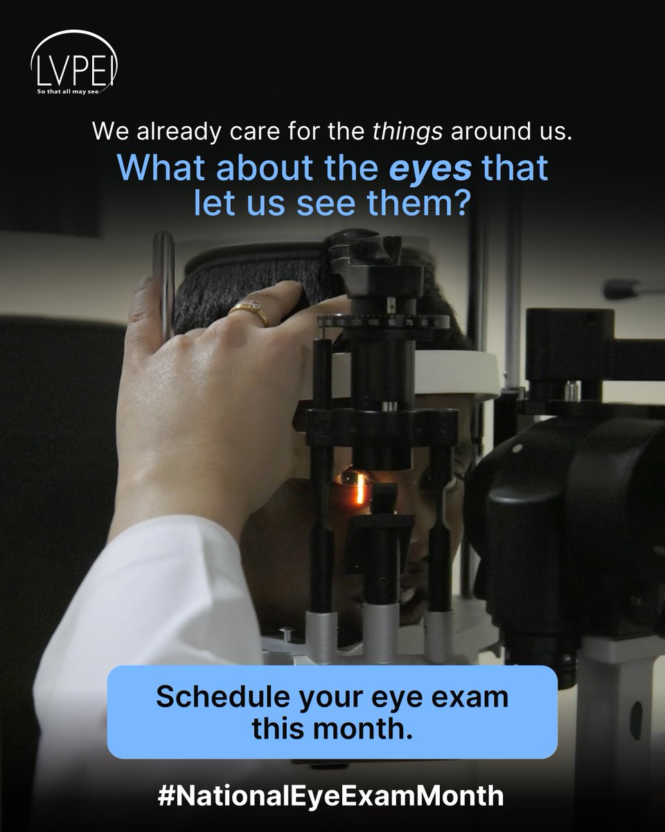 lvprasadeye's tweet image. Get your annual eye exam, not because something’s wrong, but so that you keep seeing life clearly for years to come.

➡️Schedule your eye exam this month.

#AnnualEyeExam #EyeHealth #SeeClearly #VisionCare #PreventiveCare #HealthyVision #LVPEI #NationalEyeExamMonth
