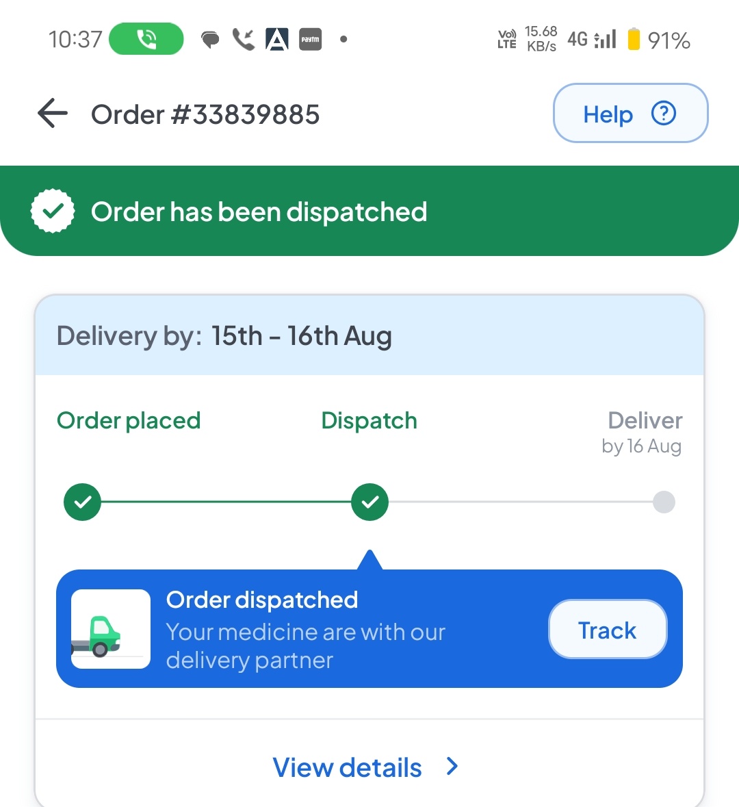 NotariyaChirag's tweet photo. My order delivery date is 6th August. Still not received. No one is reply properly by @Truemedsindia. https://t.co/P9t4w0zkkV