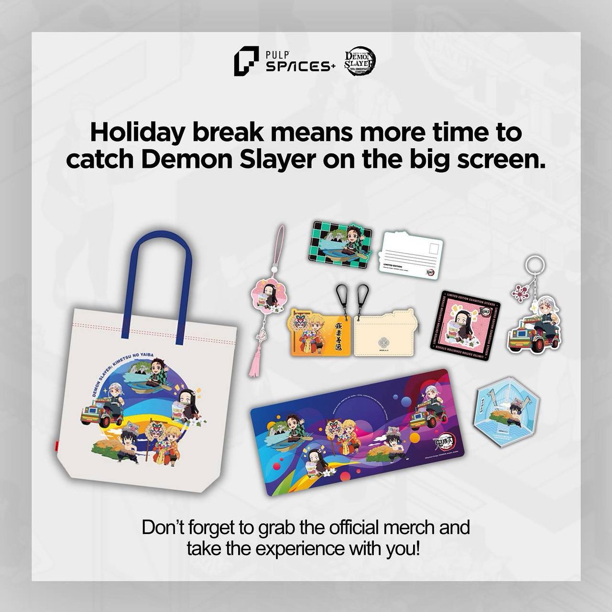 PULPSpaces's tweet image. It's the most wonderful time... for Demon Slayer marathons! ⚔️👻 Show off your fandom with official merch and make it a holiday to remember!🔥 

🛒Limited stock available, buy now! 
linktr.ee/minimall.ph

#PULPSpaces #DemonSlayer