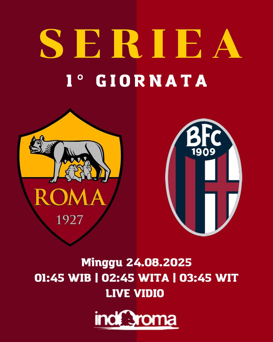 indoroma_'s tweet photo. Sudah Tau Donk Tim Mana Yang Akan Menang ???!! ๐ฅ ๐๐
.
.
#ASRoma #ASRomaDAY #RomaBologna #NoiSiamoLaRoma #ligaitalia #SerieA #unicograndeamore #calcio #dajeroma #forzaroma #grazieroma #indoroma https://t.co/IdzMvvm0y3