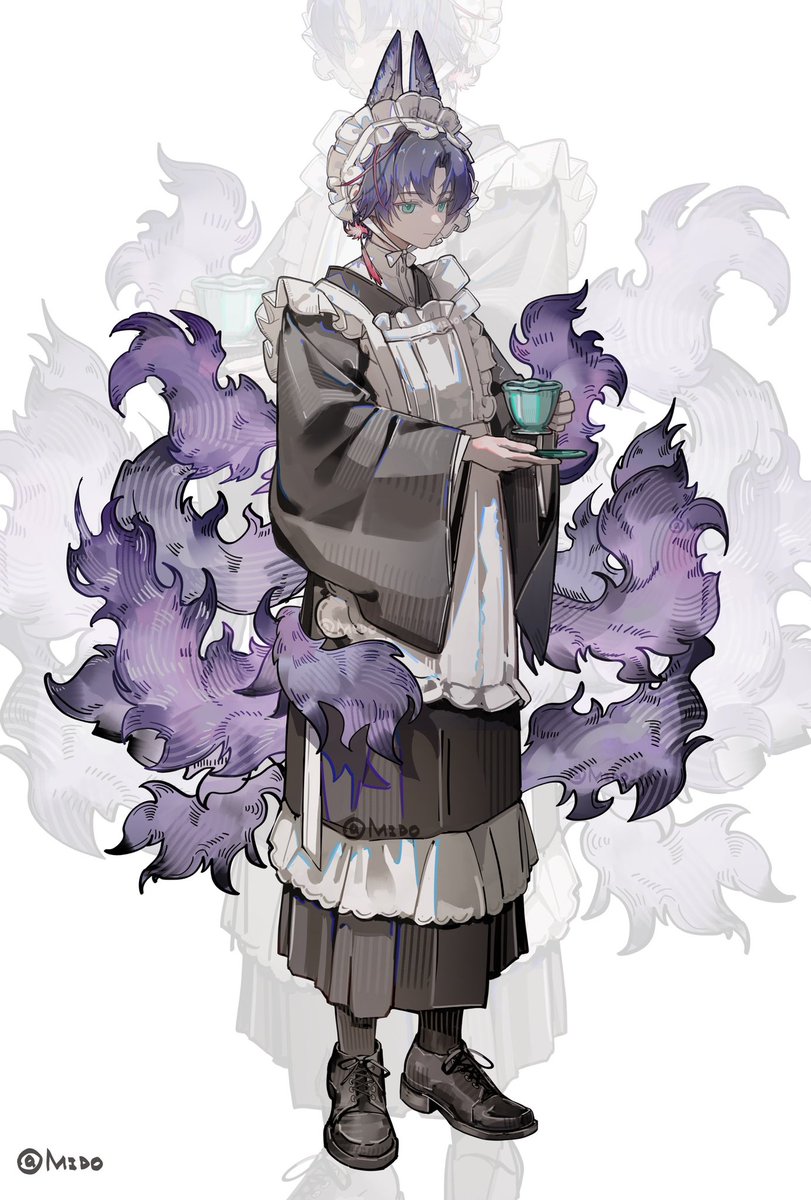 Mido_Chen's tweet photo. Daddy喫茶店
#アークナイツ　#Arknights 
#ArknightsFanArt  #スズラン https://t.co/aelleoVB6p