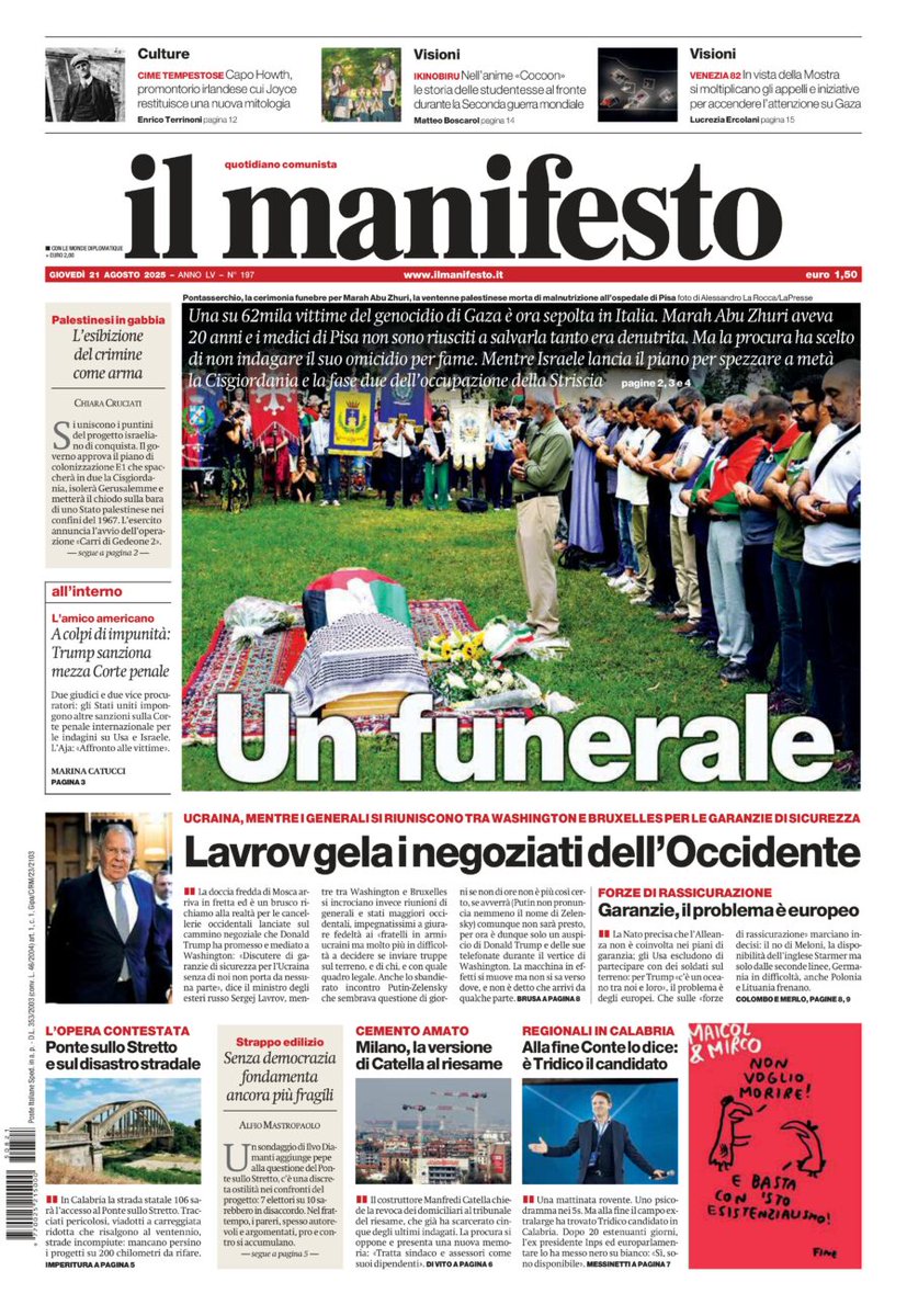 robydigi's tweet photo. Come al solito @RaiNews riesce a distinguersi per le menzogne, oggi diffuse dall'angioletto #Vicaretti. Davanti al titolo de @ilmanifesto nemmeno ci prova a riportare la parola #leucemia. Per loro e per lui è morta di fame. Lei di fame ma con la madre in carne.
#MenzognaNews https://t.co/7Cggs6XQmU