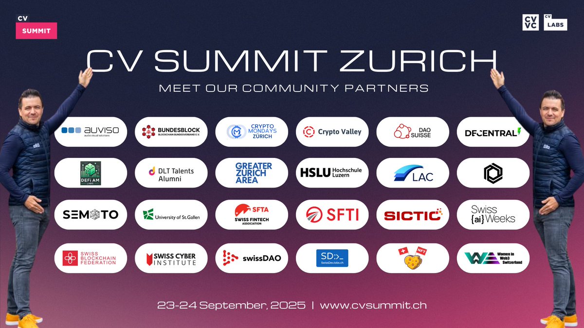 The heartbeat of #CVSummit2025? Our Community Partners 🤝

While big sponsors grab headlines, Community Partners power adoption &amp; growth in #Blockchain + #AI.

They:
🤝 Expand networks &amp; participation
🤝 Lower barriers to adoption
🤝 Shape the industry’s future

Proud to have you
