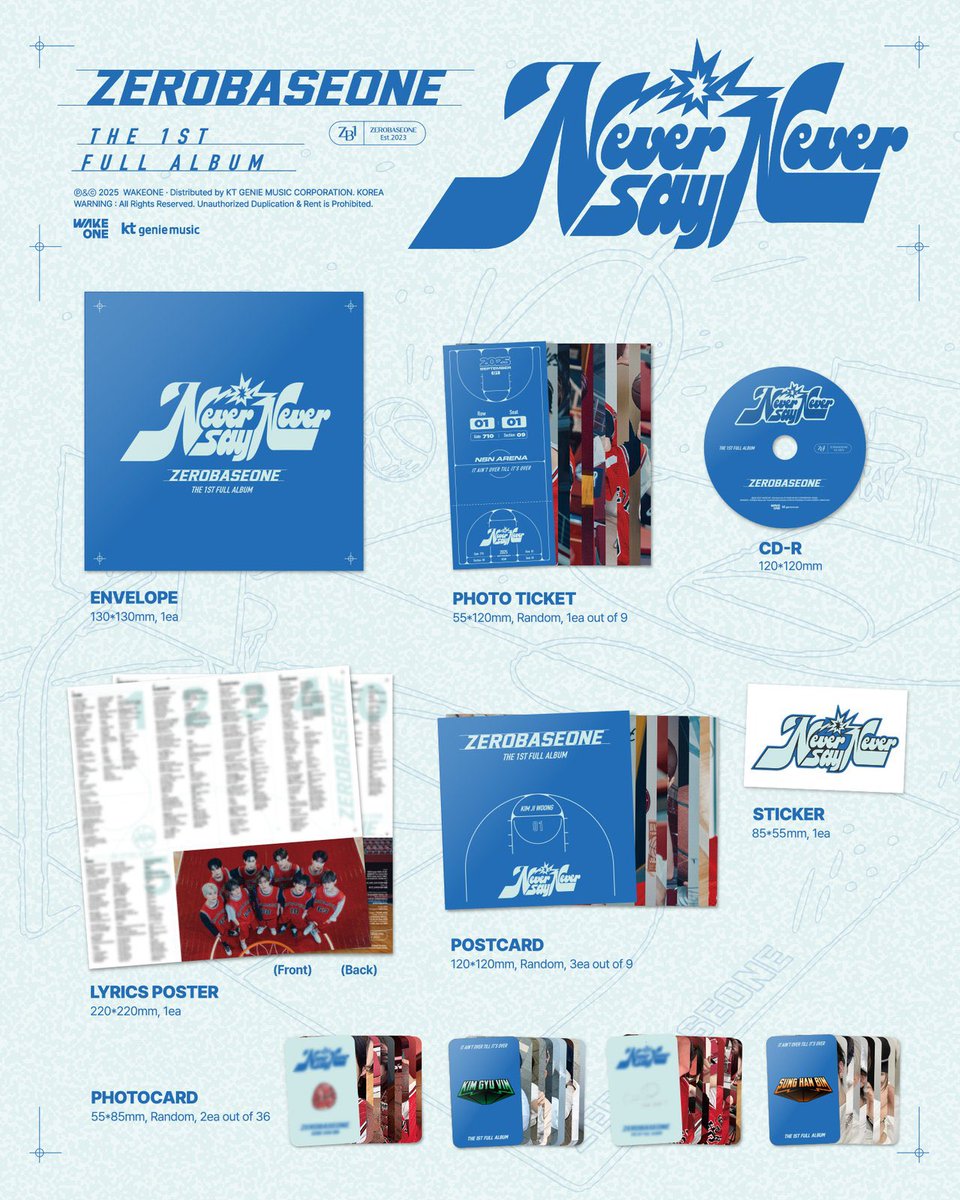 #ZEROBASEONE
1st フルアルバム [NEVER SAY NEVER]
🌟アルバムの絵柄公開！！

💽PHOTOBOOK Ver.
💽DIGIPACK Ver.
💽SLAM DUNK Ver.

アルバム内容や特典まとめ
➡️kpopsaishin.hateblo.jp/entry/2025/07/…

#ZB1 #ZEROSE
ゼベワン ゼロズ トレカ チケット
カムバ 交換 代行 共同購入 ワルツ