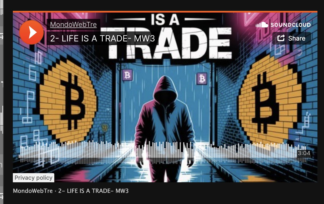MondoWeb3's tweet photo. Entering the gym with: LIFE IS A TRADE. Have  you listen this song yet? no?  if you do now let me know if you like it!  is one of our originals songs for  celebrating the web3 culture!  ''We trade in markets. We trade in life. Same rules. Same grind''

https://t.co/9i0x1HMfyV https://t.co/BwCeu3ykGL
