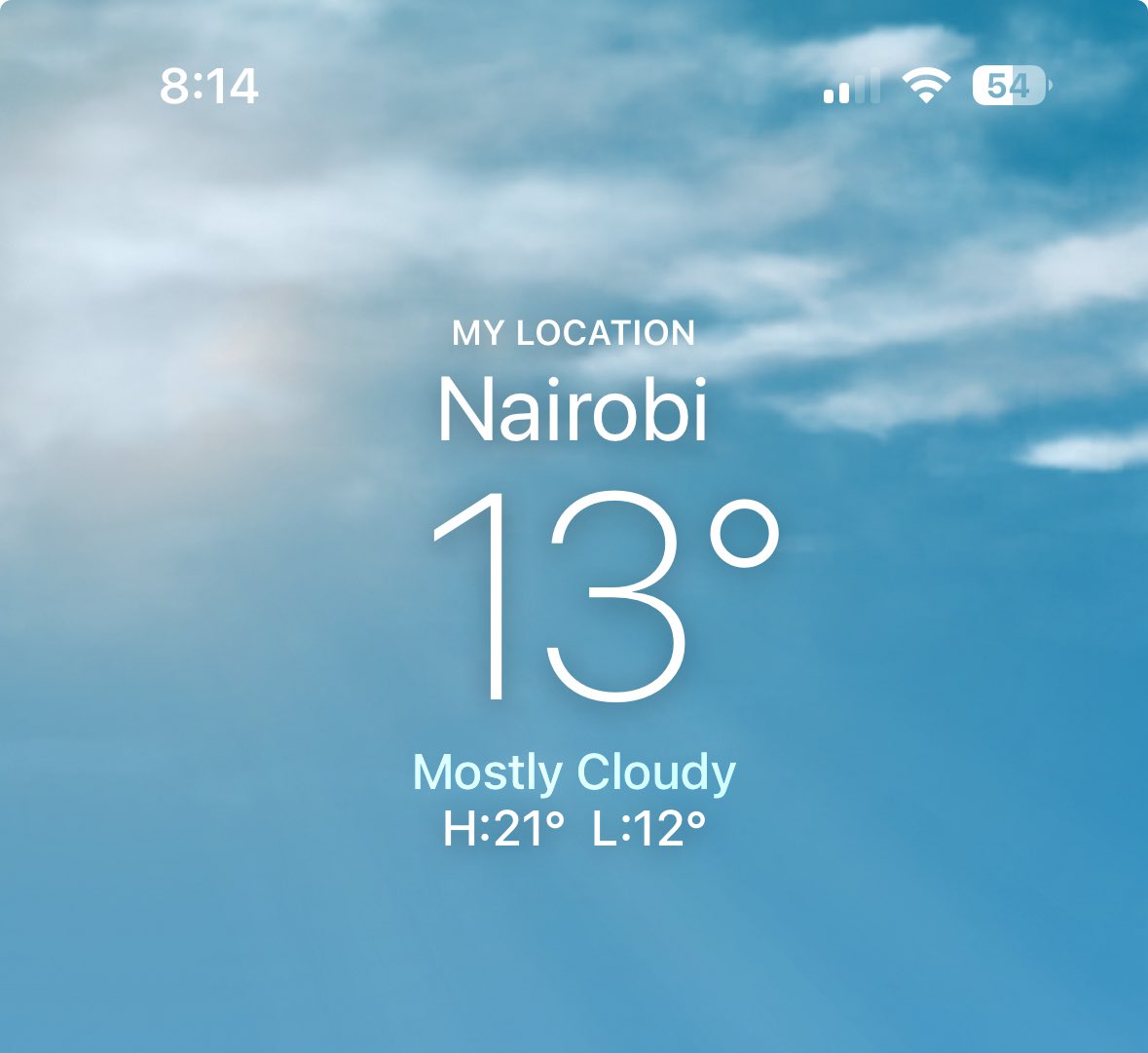 Good morning Nairobi. Wishing you some sunshine.