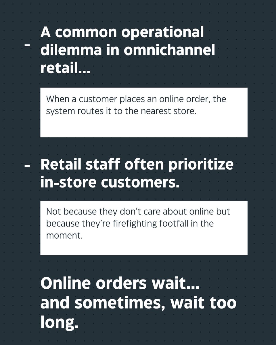 unityretail's tweet photo. Are your online orders getting stuck in stores?

Unity Retail’s Smart Load Balancing allocates orders based on a store’s real-time capacity and automatically reallocates if they’re not processed in time.

The result: faster fulfillment, less friction, and happier customers. https://t.co/zsmM4EXqHr