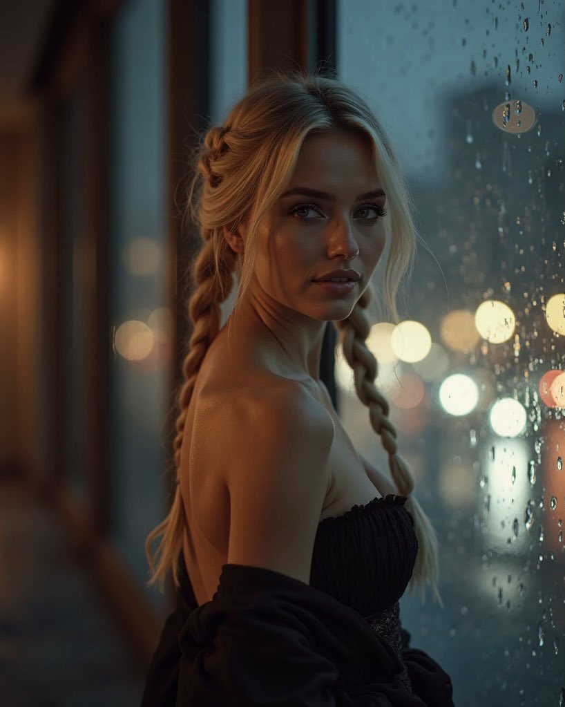 alexbellandere's tweet photo. Rain outside, calm inside… and this black dress hides less than it should. 🌧️🖤#RainyMood #BlackDress #ThroughTheWindow #DarkAndSexy #RainyVibes #MysteryWoman #SeductiveMood #ElegantAndWild #WindowView #StormyStyle https://t.co/wN9HgEGsTM