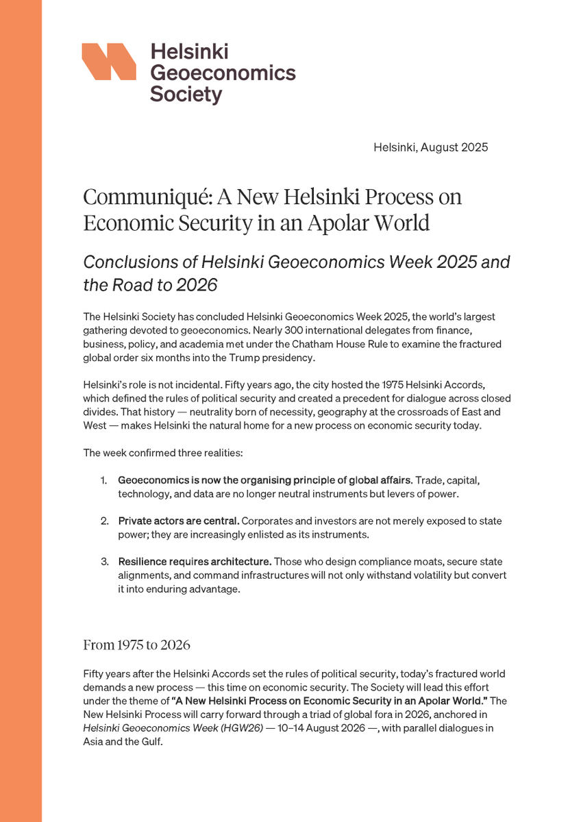 Helsinki Geoeconomics tweet media