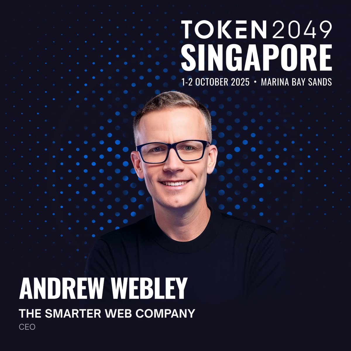 Delighted to be invited to speak at @token2049 in Singapore on 1-2 October  2025. If you are attending the event and want to chat about The Smarter Web  Company (#SWC $TSWCF $3M8.F)