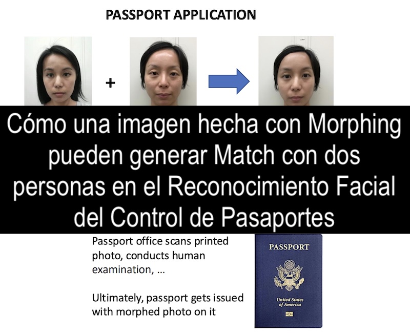 El lado del mal - Cómo una imagen hecha con Morphing pueden generar Match con dos personas en el Reconocimiento Facial del Control de Pasaportes elladodelmal.com/2025/08/como-u… #Identidad #biometria #SeguridadFísica #Pasaportes #FakeID  #Spoofing #IA #AI #CognitiveServices