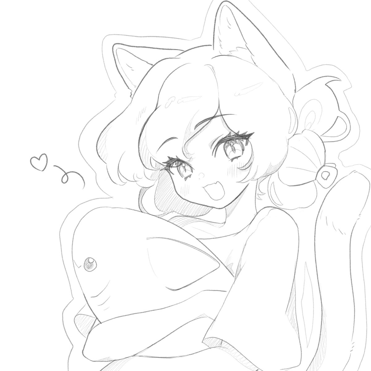 Hehe ! Wip of the ych i made today! 

Character belongs to @/Dolly_Dread ! Shes so cute!! And so is her mascot! 

These ychs are 60$ and full rendered! (Dm if interested! )