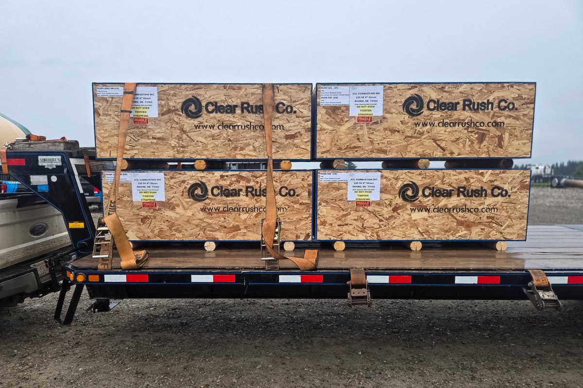 clearrushco's tweet photo. From our shop in Canada to our friends in the States: four All-In-One Rush Burners built, tested, and ready to perform. 

Learn more: https://t.co/2zso073ujW

#ClearChoice
#RushBurner
#ACLManufacturing https://t.co/A43jo9Midc