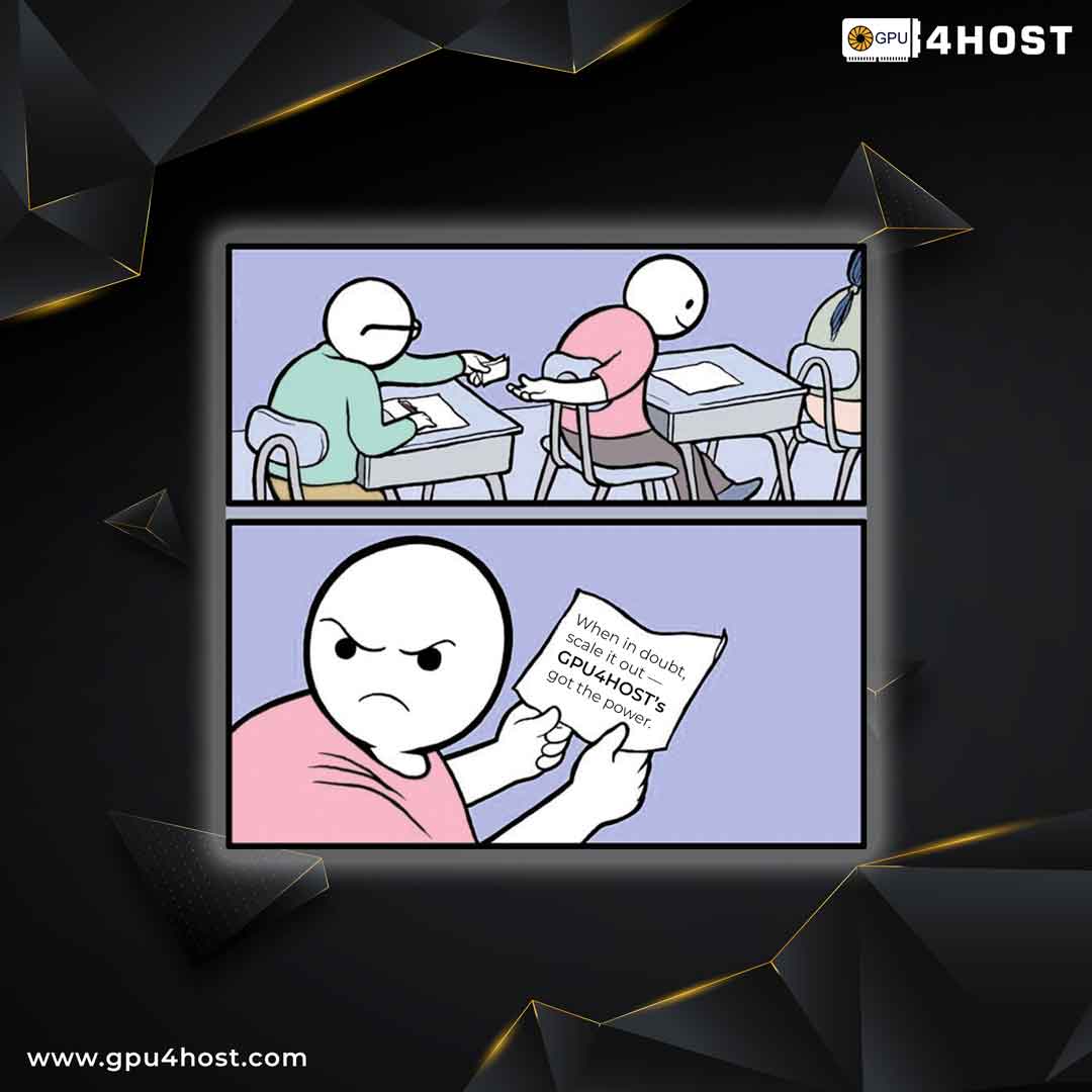 "Big tasks? Bigger power. Welcome to GPU4HOST." 🚀

#gpuserver #AI #machinelearning #deeplearning #highperformancecomputing #aiprojects #cloudhosting #nvidia #techpower #gpudedicatedserver #GMMTVOuting2025 #RekhaGupta #TVKMaduraiMaanadu #UjjwalBhavishya #Mannat #TVKVijay