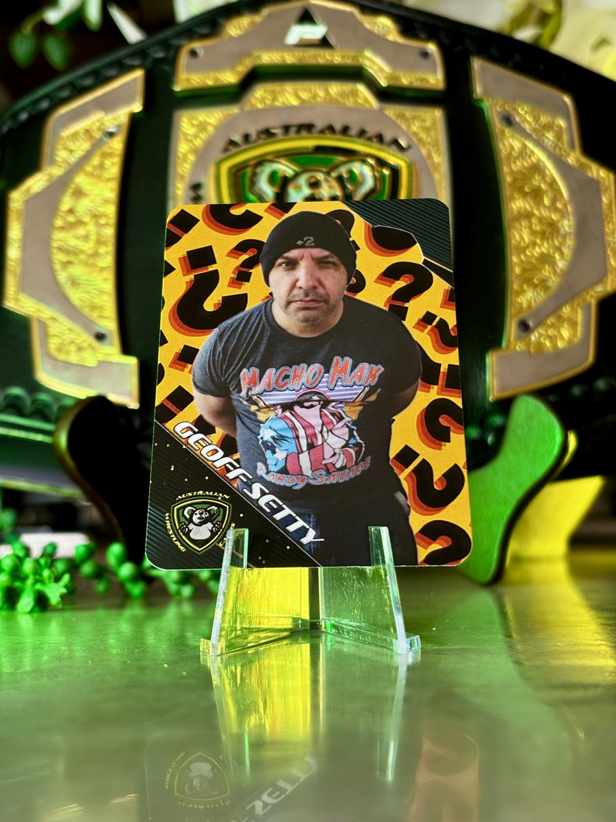 Get your Geoff Setty card now in the August 2025 pack of AusWresCards! 

Then go watch him on <a href="/WrestleRadioAU/">WRA</a> &amp; at <a href="/Wrestle_Brainia/">wrestlebrainia</a>!

#wrestling #wrestlingcards #auswrestling #indiewrestling