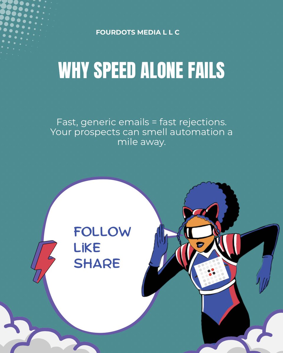 fourdots86's tweet photo. 🚨 Speed kills. Personalization slows. The win? Balance.
In 2025, the outreach game belongs to those who mix AI efficiency with human connection.
📊tell us your style!
#B2BLeadGen #SalesTips2025 #ColdEmailStrategy #SpeedVsPersonalization #FourdotsMedia https://t.co/c4bCJYab5A