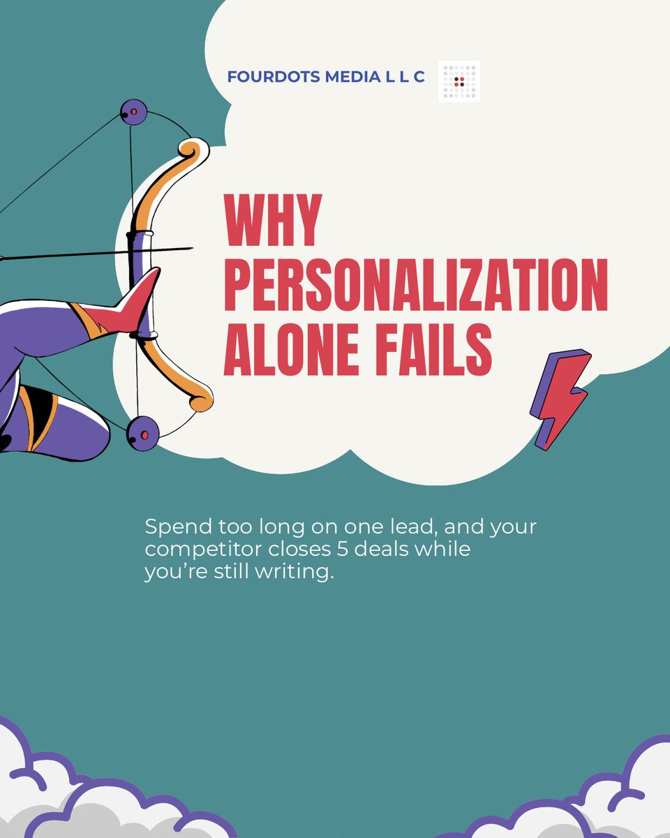 fourdots86's tweet photo. 🚨 Speed kills. Personalization slows. The win? Balance.
In 2025, the outreach game belongs to those who mix AI efficiency with human connection.
📊tell us your style!
#B2BLeadGen #SalesTips2025 #ColdEmailStrategy #SpeedVsPersonalization #FourdotsMedia https://t.co/c4bCJYab5A