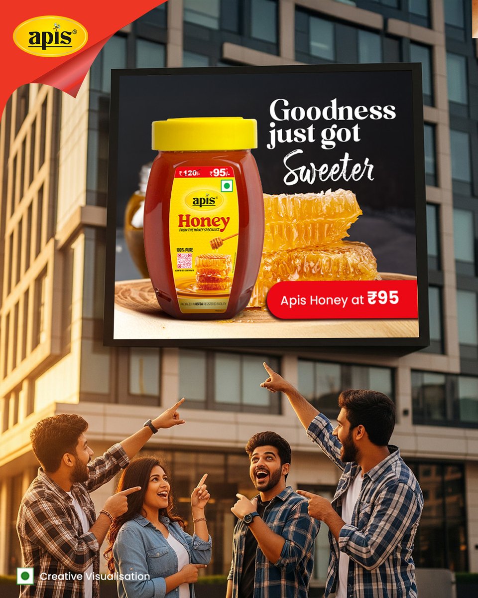 Big cheers for the mini treat! 
Apis Honey is now available in a handy 250g pack for just ₹95!
Grab your jar of sweetness today.

#apisindia #ApisHoney #MiniSweetness #SweetDeal #savemoney #naturalsweetener #honey #purehoney #naturalhoney #switchtonaturalsweetener