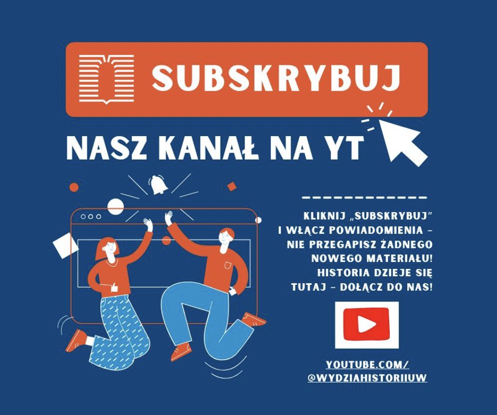 Łukasz Niesiołowski–Spanò (@lukaszniesio) on Twitter photo Znaczna część aktywności naukowych Wydziału Historii UW <a href="/historianaUW/">Wydział Historii UW</a> jest dostępna w sieci w postaci video (i audio).
Zachęcamy do subskrypcji i stałego kontaktu z nami.
Wśród materiałów:
- projekty studenckie
- archiwalia
- relacje z wydarzeń
- podcast
youtube.com/@wydziahistori… Znaczna część aktywności naukowych Wydziału Historii UW <a href="/historianaUW/">Wydział Historii UW</a> jest dostępna w sieci w postaci video (i audio).
Zachęcamy do subskrypcji i stałego kontaktu z nami.
Wśród materiałów:
- projekty studenckie
- archiwalia
- relacje z wydarzeń
- podcast
youtube.com/@wydziahistori…