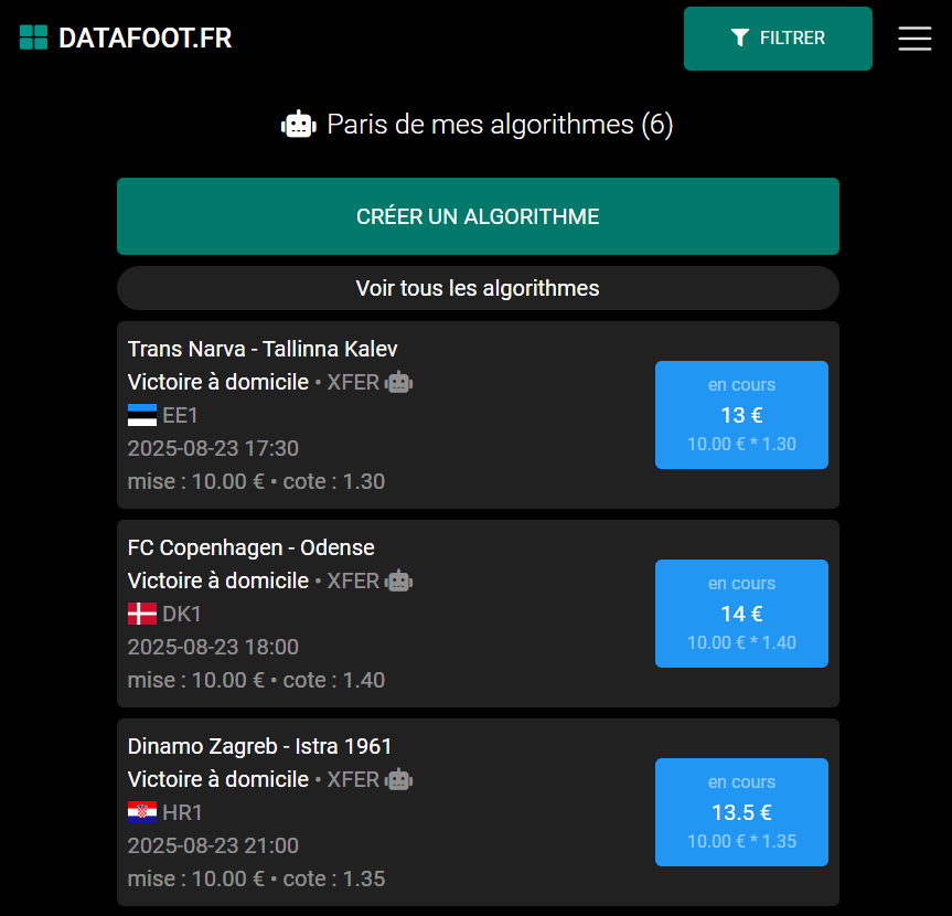 datafootfr's tweet photo. GM l'équipe 👋

Voici les 3 prochaines bêtes noires détectées par l'algorithme.

Les cotes ne sont pas incroyables MAIS elles entreront dans le bilan de l'algorithme.

La stratégie est expliquée ci-dessous : https://t.co/Iu2PgYeczF