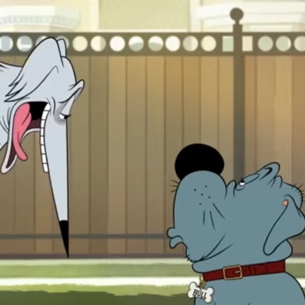 CartoonGal1's tweet photo. Sterling and Bull giving me Tex Avery wolf and Droopy vibes
#FixedNetflix #fixed https://t.co/R08JiI6XNZ