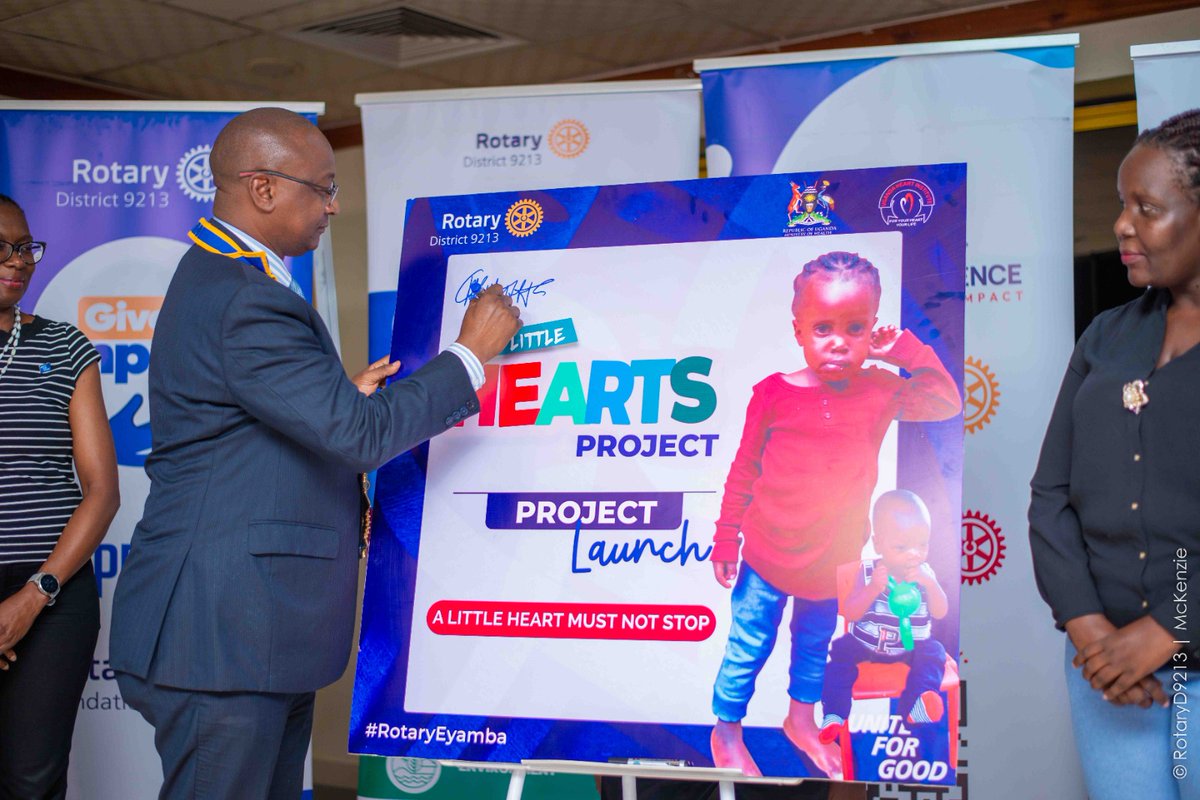 GKitakule's tweet photo. 𝐁𝐞𝐚𝐭𝐬 𝐨𝐟 𝐇𝐨𝐩𝐞 ❤️ 
 
Little hearts must never cease beating. Each year, approximately 16,000 Ugandans are born with cardiac abnormalities. Half of them require surgery, yet just a few hundred have access to it. Too many people's prospects are cut short due to lack of access rather than their fate.
Through the 𝐋𝐢𝐭𝐭𝐥𝐞 𝐇𝐞𝐚𝐫𝐭𝐬 𝐏𝐫𝐨𝐣𝐞𝐜𝐭
, our @rotaryd9213 is:
💠 Expanding capacity at UHI
💠 Training specialists & hosting surgical missions
💠 Establishing regional pediatric cardiac centres
💠 Raising awareness on heart health

This is how @Rotary saves lives. This is how we give every child a fair chance. 💓A Little Heart Must Not Stop.💓
#RotaryEyamba 
#Unite4Good9213
#PeopleOfAction
