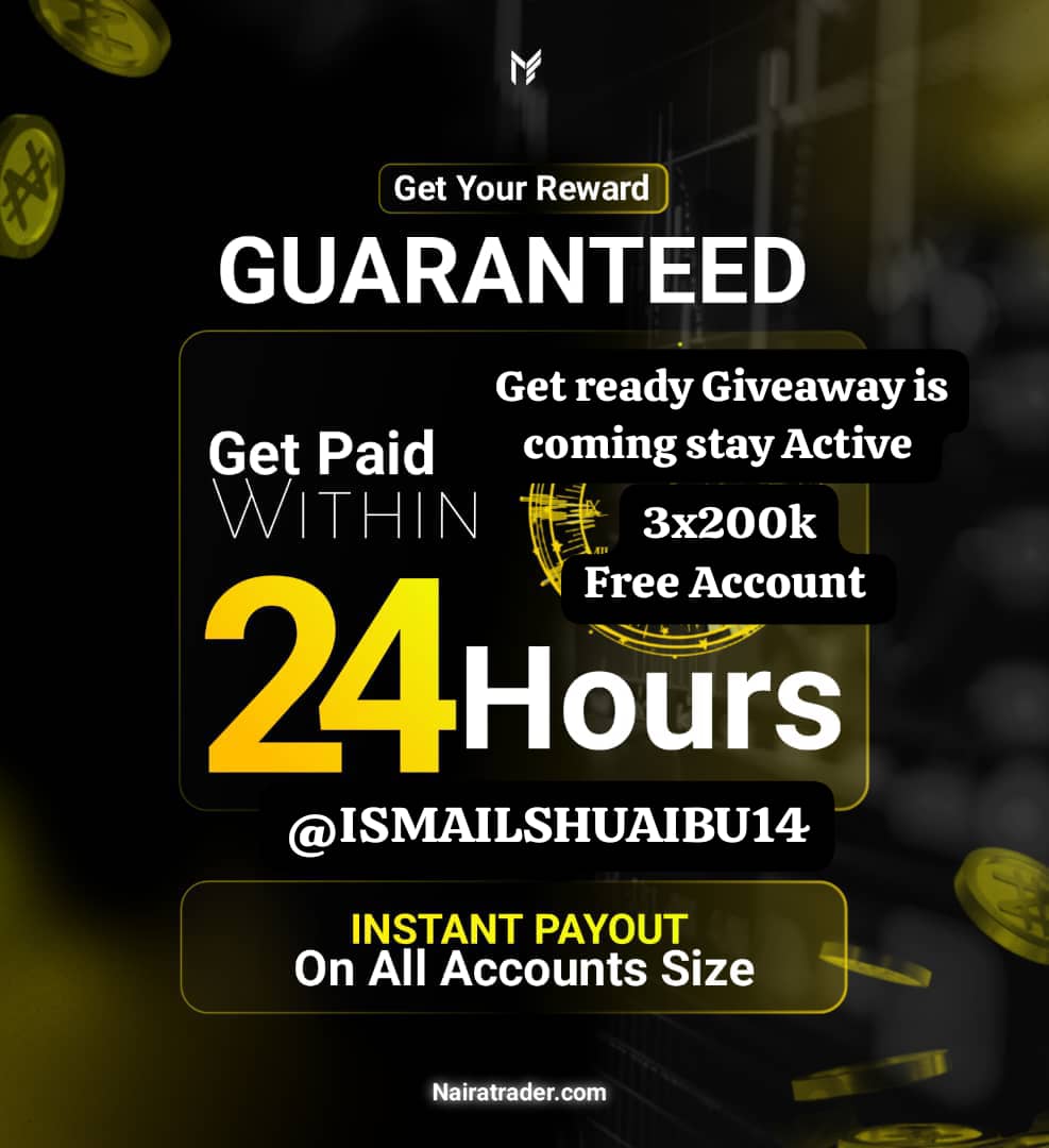 GFT GIVEAWAY

🎁3X200K <a href="/naira_trader/">NairaTrader</a> Giveaway 

☑️ FOLLOW⬇️
<a href="/ISMAISHUAIBU14/">ISMAIL SHUAIBU</a>
<a href="/givastry/">Ben Oyeyemi</a>
☑️ TAG 3  FRIENDS 🫂
☑️ LIKE &amp; REPOST 💙🔂
Stay Active is Coming
#nairatraders #Giveaways #funded