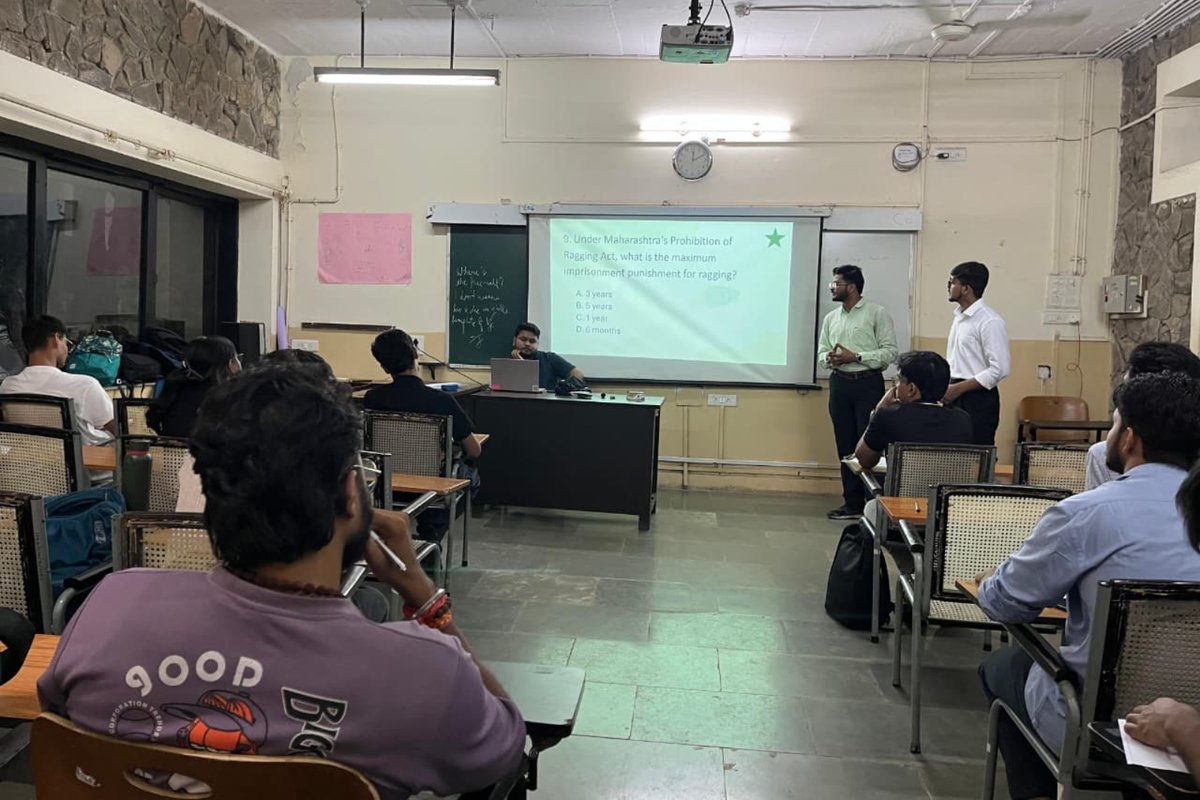 TISSpeak's tweet photo. The Tata Institute of Social Sciences observed Anti-Ragging Week from 12–18 Aug 2025, reaffirming its commitment to a safe and inclusive campus environment. #NoToRagging #TISS (1/4) https://t.co/E2IoWeweRy
