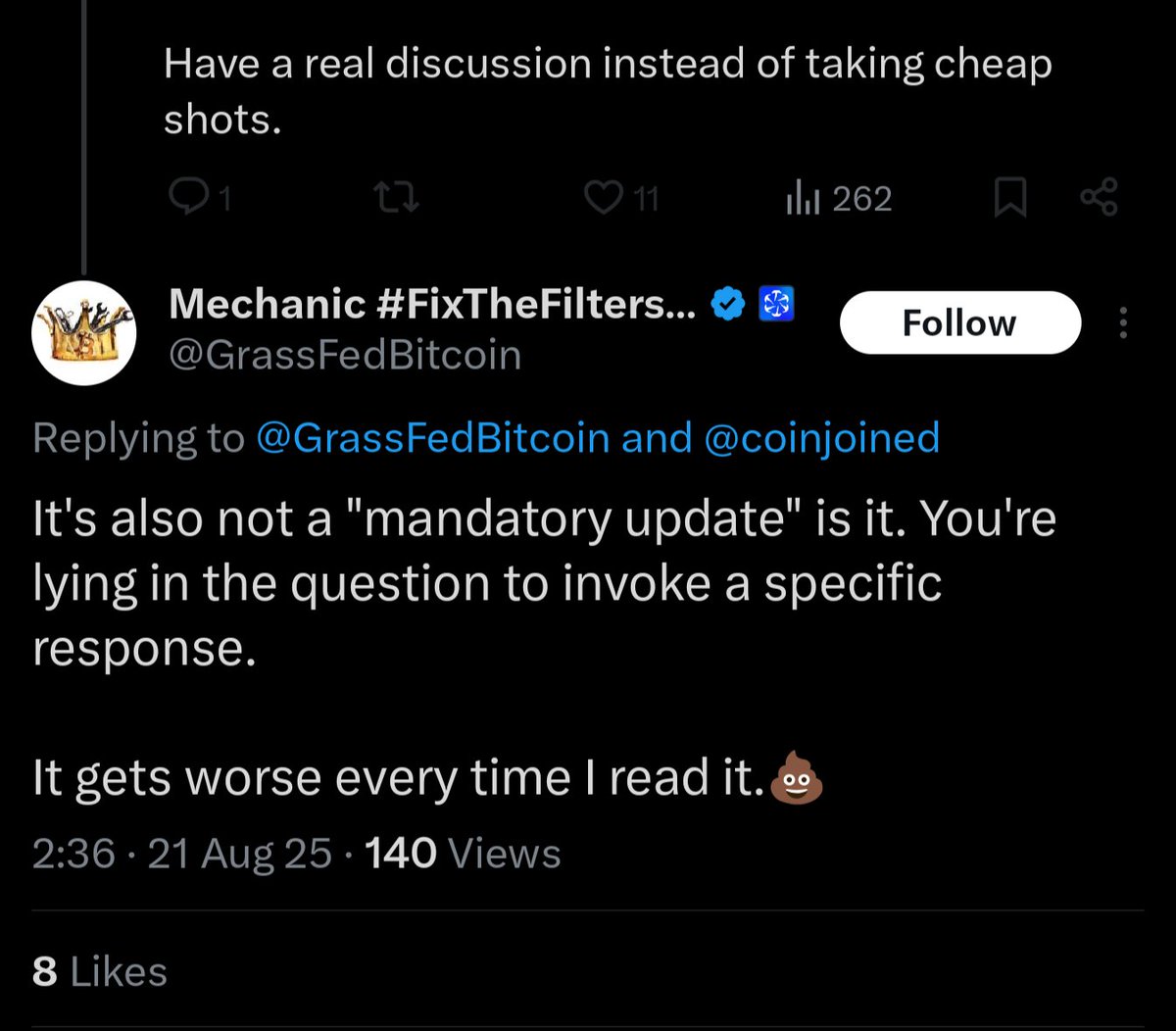 "have a real discussion" blocks me immediately 😂

If your node stops running because your version expired, that feels pretty mandatory to update, does it not? If I am a miner and my node turns off not only am I losing revenue but I burn money... This expiry should be opt-in.