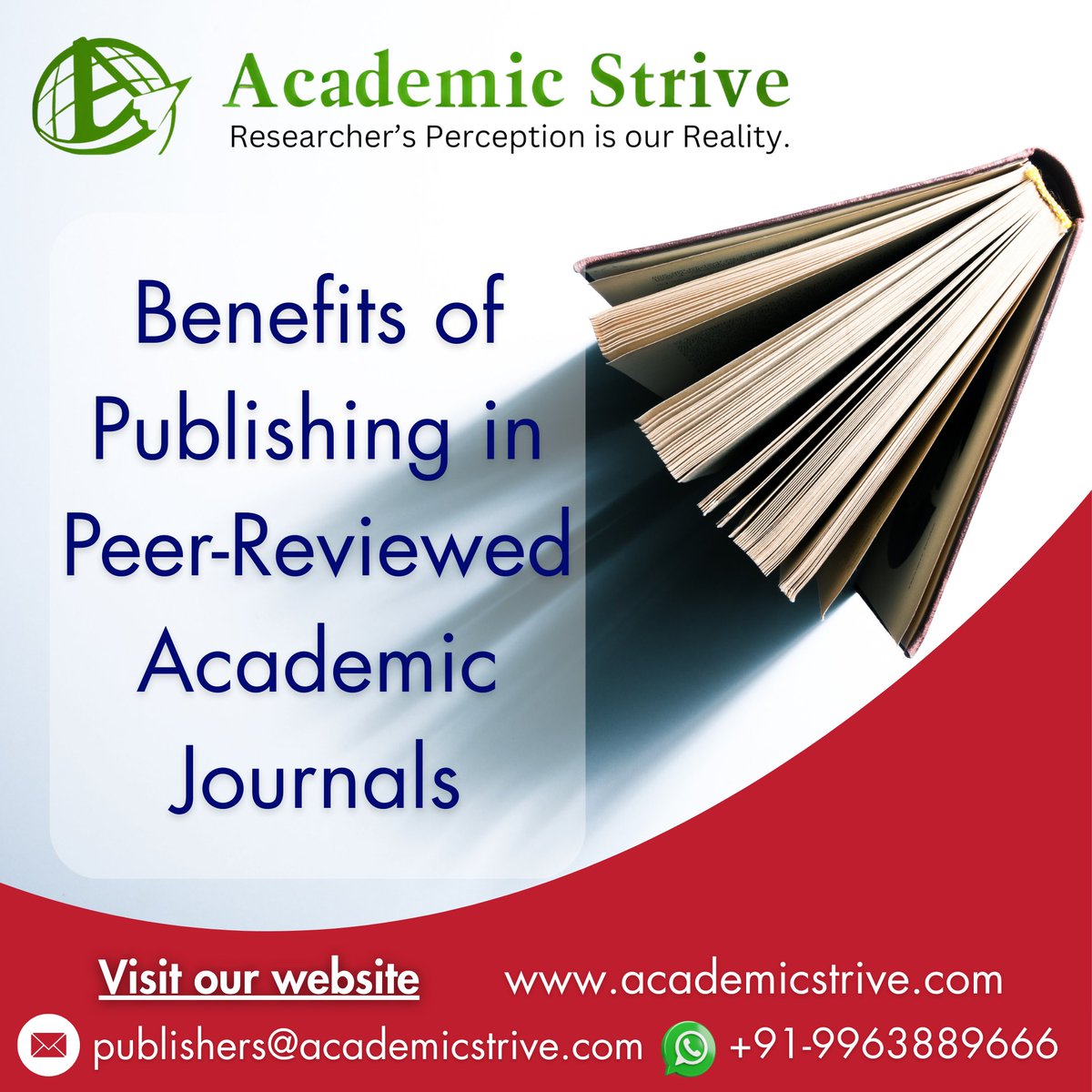 Why publish in peer-reviewed journals
✔️ Credibility
✔️ Citations
✔️ Academic recognition
✔️ Career growth
Your research deserves the spotlight. Publish where it matters
academicstrive.com
#AcademicWriting #PeerReviewed #ResearchImpact #PublishingTips #ScholarlyCommunication