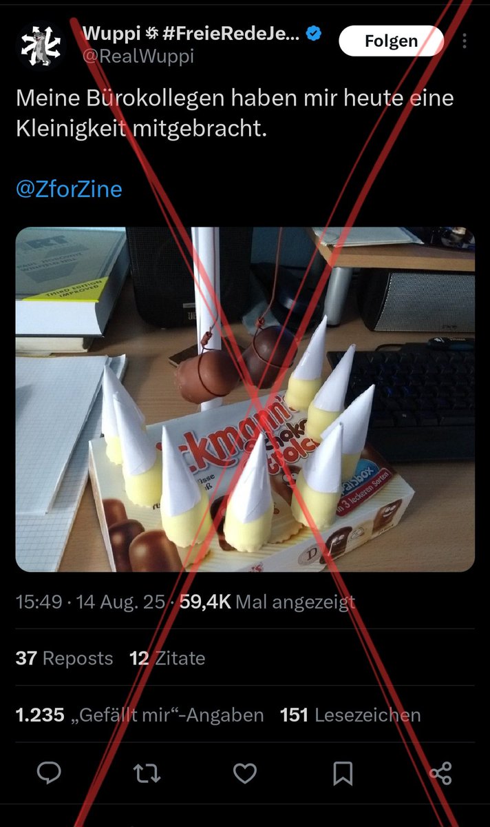 KoelnAnonymous's tweet photo. Der Account @RealWuppi setzt #AugustStorckKG in einen rechtsextremen Kontext (KKK-Darstellung).
Das schadet nicht nur der Marke, sondern normalisiert rassistische Symbolik.
#Storck – bitte prüfen Sie diesen Missbrauch und beziehen Sie klar Stellung.
#NoNazis #KeinFussbreit https://t.co/xlhcUYlsYp