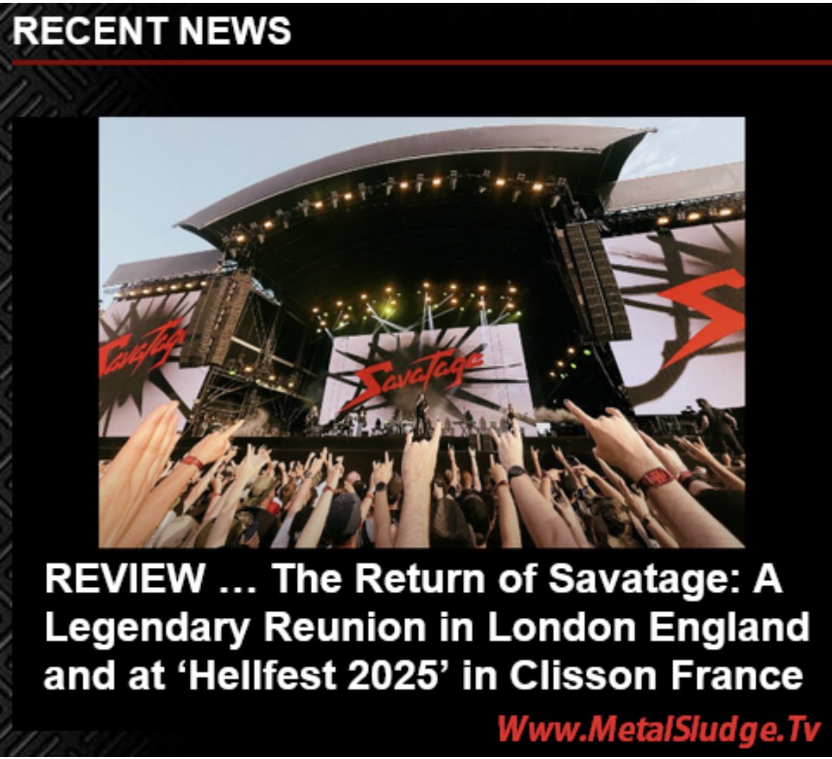 LIVE REVIEW … 
The Return of Savatage: A Legendary Reunion in London &amp; at Hellfest 2025 
#savatage #zakstevens #chriscaffery #alpetrelli #jeffplate #tso 
#johnnyleemiddleton #paulocuevas #shawnmcnair #crissolivia #jonolivia #pauloneill  #metalsludge 
metalsludge.tv/review-the-ret…
