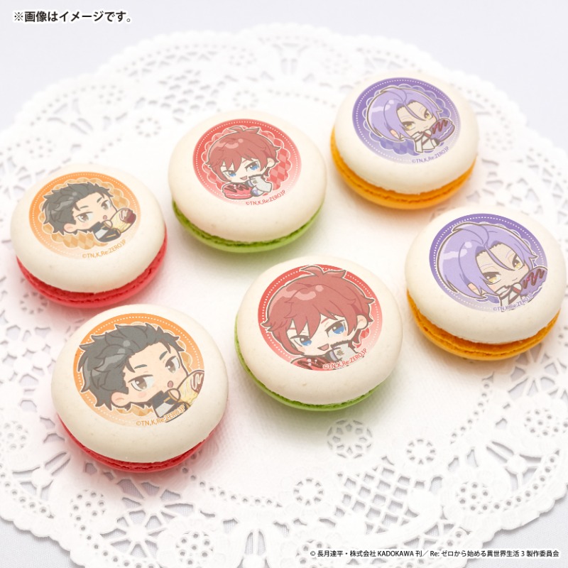 リゼロ プリロール 限定 缶バッジ 公式】Re:ゼロから始める異世界生活 ケーキ・マカロン・カップ