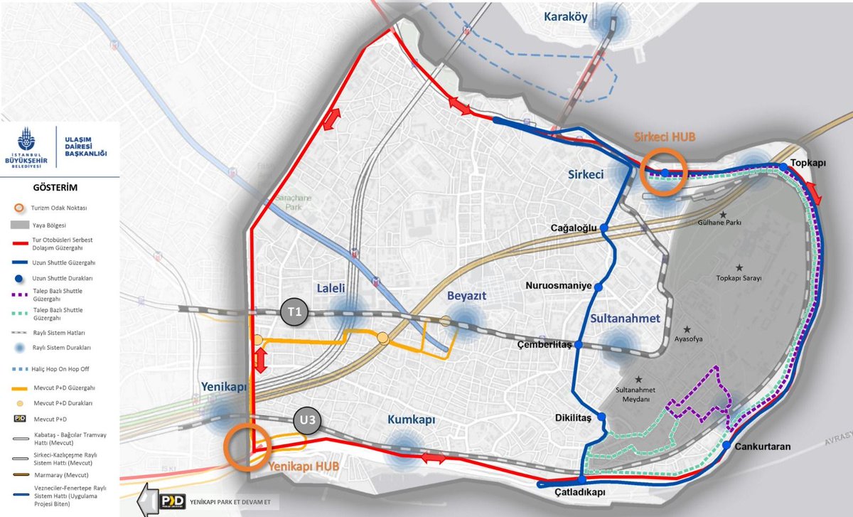 İBB, Tarihi Yarımada’da kapsamlı bir Ulaşım Eylem Planı hazırladı. arkitera.com/haber/tarihi-y…