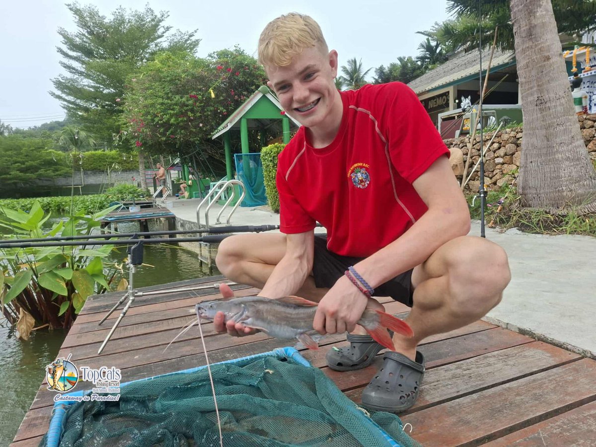TopCatsThailand's tweet photo. One of the exciting species you’ll often see at #TopCats is the #AsianRedtailCatfish – a true favorite among anglers! Its speed, bursts of energy, and constant action, giving anglers plenty of excitement from start to finish. 🎣 https://t.co/0RjUF1b0Hg