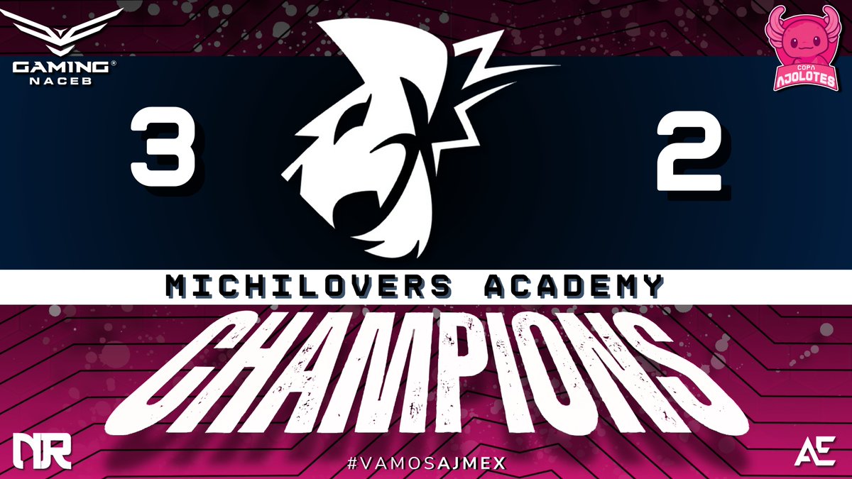 SE LLEVAN LA REVANCHA, SE LLEVAN LA GLORIA, SE LLEVA LA VICTORIA

<a href="/MichiLovers_es/">MichiLovers</a> Academy son los Ganadores de la Primera Edición de la Copa Ajolotes

Una serie que demostró nivel increíble, una serie que entrego nivel y mostraron jugadas increíbles

MichiLovers no soltaron el