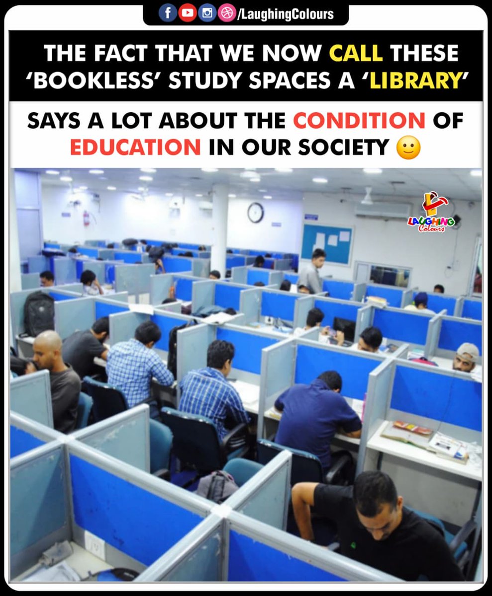 LaughingColours's tweet image. Bookless Libraries 📚
#EducationSystem #ModernLearning #Libraries #StudyCulture #KnowledgeSpaces #StudentLife