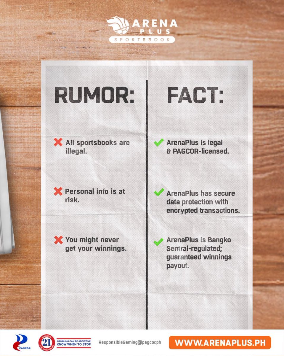 arenaplusph's tweet image. Safe. Secure. Trusted. ✅ 

#APGameResponsibly #AstigSaSports #ArenaPlusPH