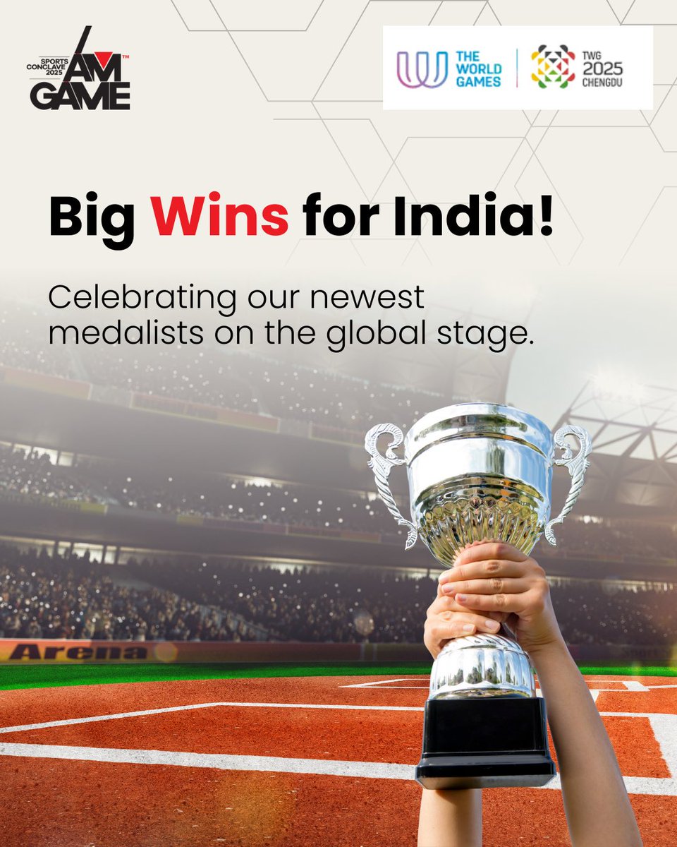 _IAMGAME_'s tweet photo. Every medal tells a story of dedication, discipline, and dreams turned real. 

At the World Games Chengdu 2025, Namrata Batra (Wushu), Rishabh Yadav (Archery), and Anandkumar Velkumar (Roller Sports) brought glory to India with their stellar performances. https://t.co/SAjaTb0u2K