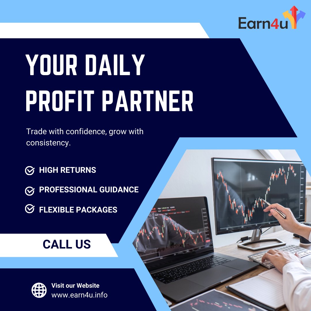 earn_4u's tweet image. Your Daily Profit Partner
Trade with confidence and grow steadily every day.
✔ High returns with low risk
✔ Expert guidance for traders
👉 Start earning instantly at earn4u.info
#Earn4U #DailyProfit #SmartTrading #LowRiskHighReturn #PassiveIncome #TradingMadeEasy