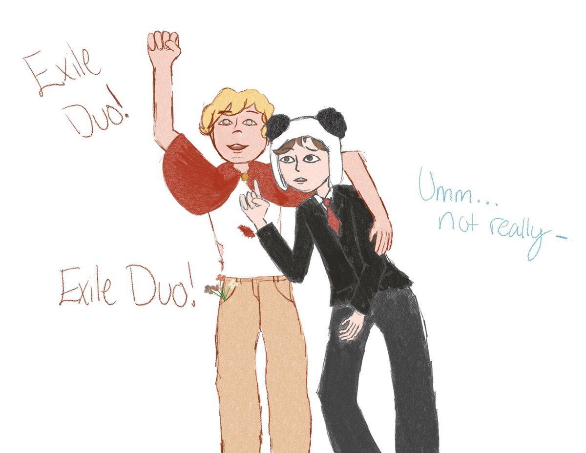 Bannedbookvibes's tweet image. Exile Duo sketch 

#bitsmp #borninthesmp #badlinu #tommyinnit #exileduo