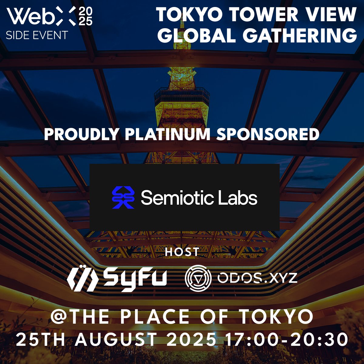 SyFu Japan🇯🇵GameFi + Payment Data⚡️ (@syfujapan) on Twitter photo /
📢<a href="/semioticlabs/">Semiotic Labs</a> がプラチナスポンサーに決定!
🗼8/25 #SyFu & #ODOS #WebX サイドイベント
\
Semiotic Labsは、AIとクリプトインフラの研究開発企業であり、The Graphのコア開発者、そしてOdosやCambrianのインキュベーターとしても知られています。 /
📢<a href="/semioticlabs/">Semiotic Labs</a> がプラチナスポンサーに決定!
🗼8/25 #SyFu & #ODOS #WebX サイドイベント
\
Semiotic Labsは、AIとクリプトインフラの研究開発企業であり、The Graphのコア開発者、そしてOdosやCambrianのインキュベーターとしても知られています。