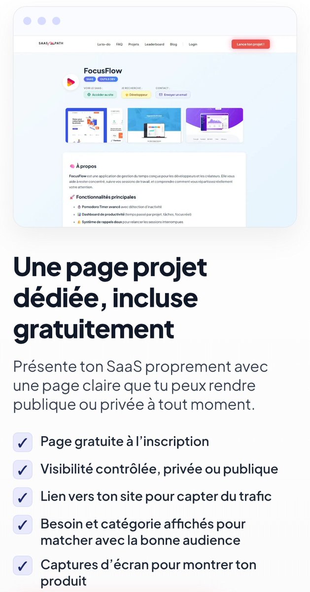 Tu as un site, une app, un SaaS, mais tu galère pour sa visibilité ?

Viens créer la fiche parfaite pour le mettre en avant c'est totalement gratuit !