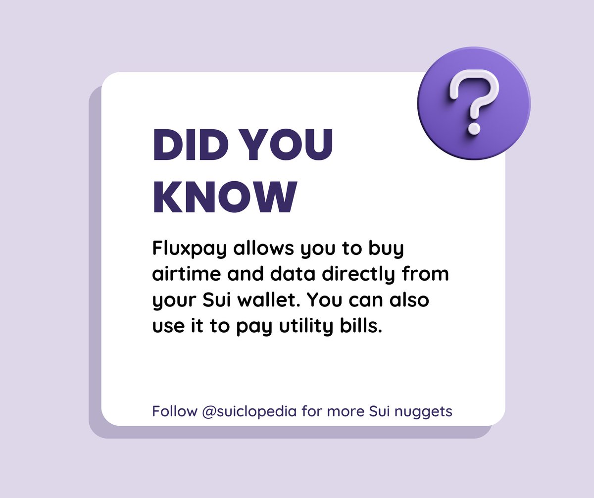 Pitchgoats's tweet photo. Gm gm everyone.

Fellow Nigerians, have you used @fluxpay_ yet? If you have not, what's holding you back?

#Sui #Suifacts #Suiclopedia https://t.co/7i7xQUKLXw
